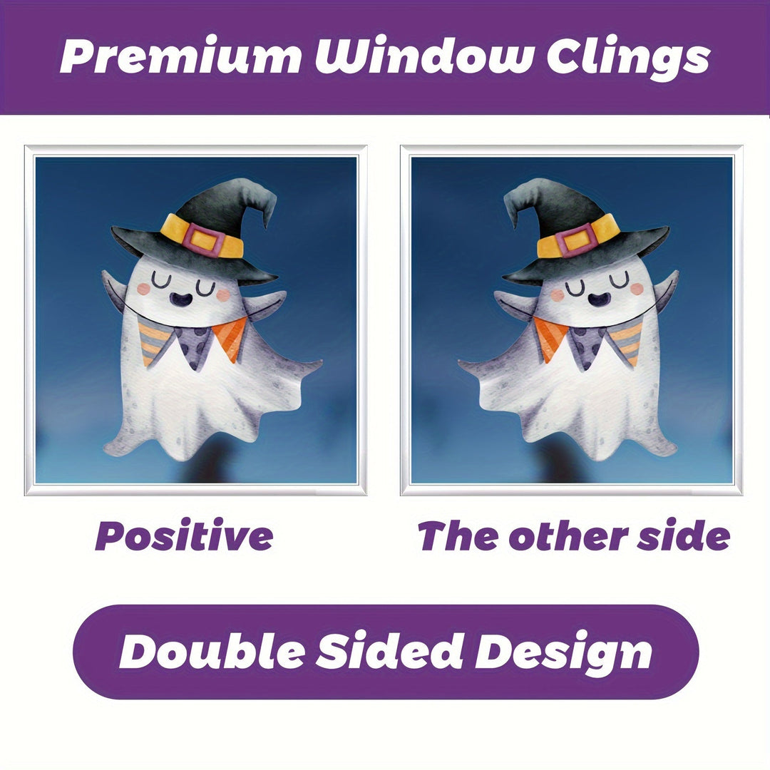 Reusable Halloween Window Clings - Spooky Bats & Pumpkin Decorations - 172 pcs