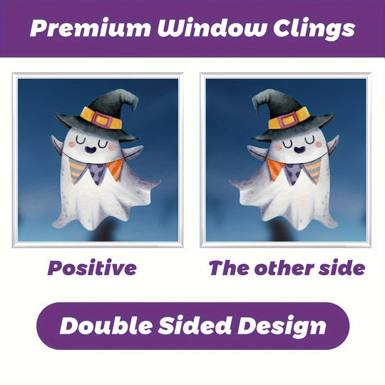 Reusable Halloween Window Clings - Spooky Bats & Pumpkin Decorations - 172 pcs
