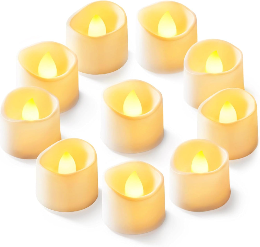 24Pcs Flickering Flameless Candle Battery Operated, 200+Hours Fake Electric LED Tea Lights