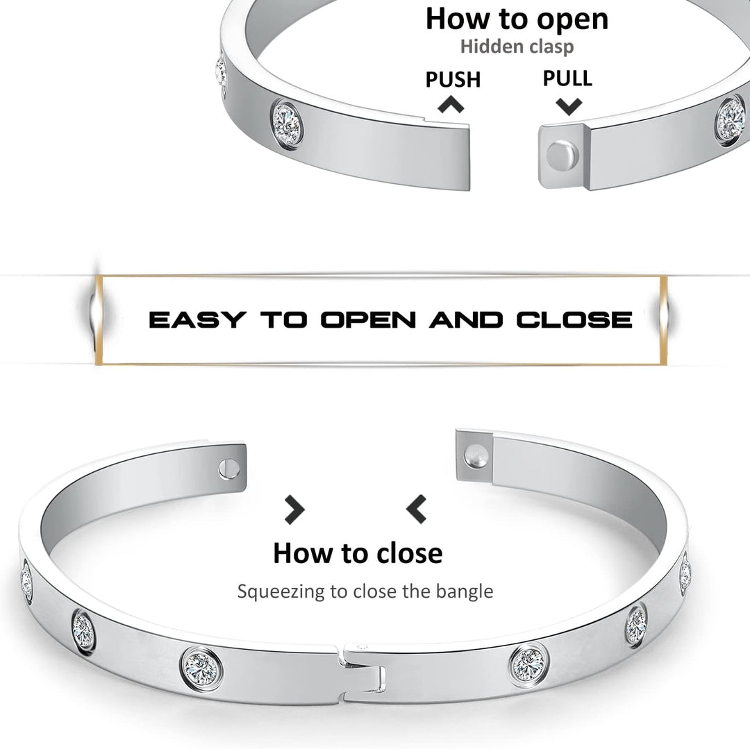 18K Gold-plated Bracelets for Women Friendship Love Bangle Bracelets