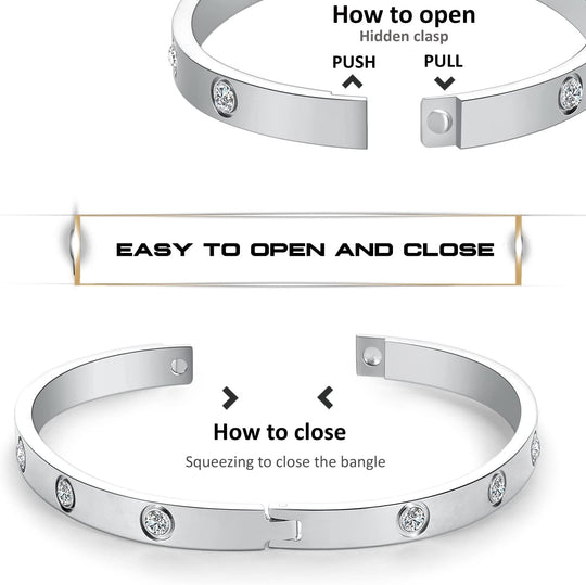 18K Gold-plated Bracelets for Women Friendship Love Bangle Bracelets