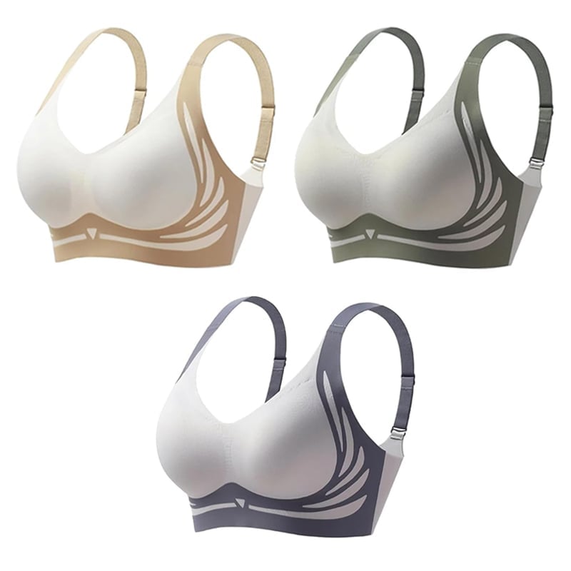 3 Packs Super Gather bra Wireless Push-up Bra No more sagging breasts