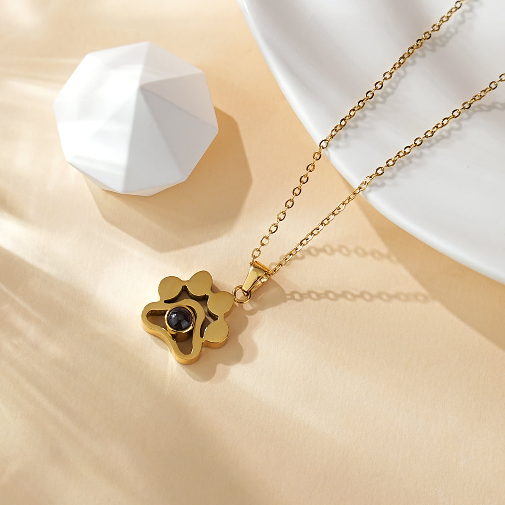 Cat Paw Projector Necklace and Bracelet Set