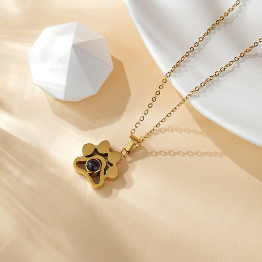 Cat Paw Projector Necklace and Bracelet Set