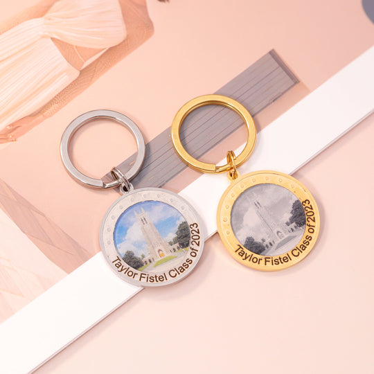 Graduation Commemorative Gift University Photo Keychain
