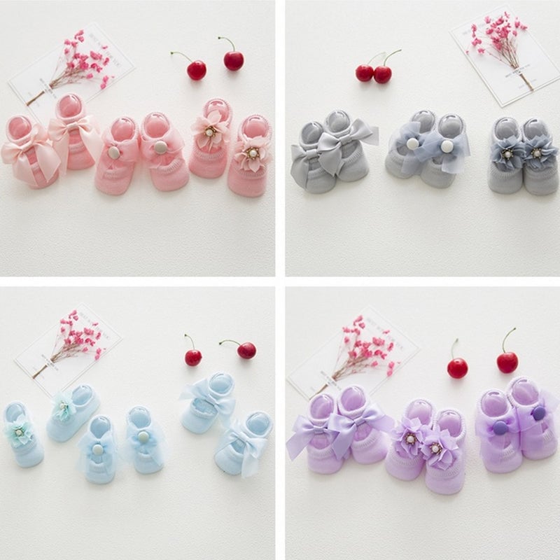 🎉PAY 1 GET 3 PAIRS👼Baby Ballet Socks