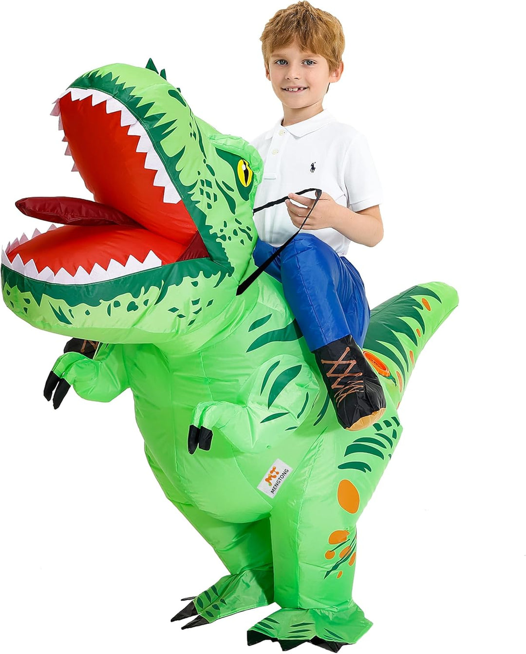 Inflatable Dinosaur Costume Kids Riding T Rex Blow up Halloween Costume Funny Party for Boys/Girls