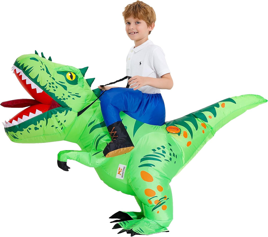Inflatable Dinosaur Costume Kids Riding T Rex Blow up Halloween Costume Funny Party for Boys/Girls