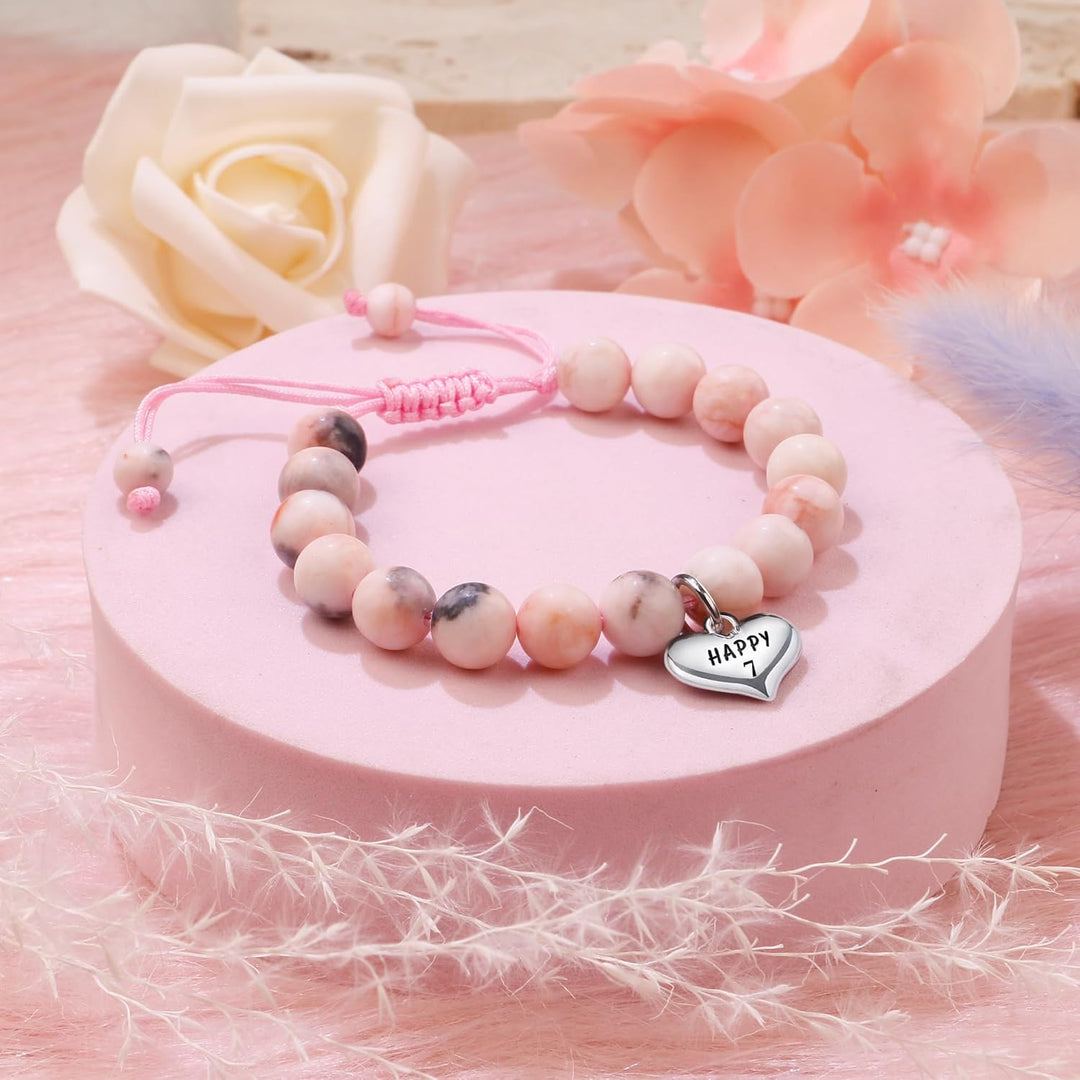 Sereney Birthday Gifts for Girls Beaded Bracelets as 1 3 4 5 6 7 8 9 10 11 12 13 15 16 Year Old