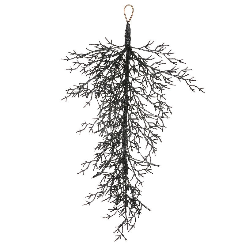 Gothic Halloween Dead Branch Wreath for Spooky Door Decor