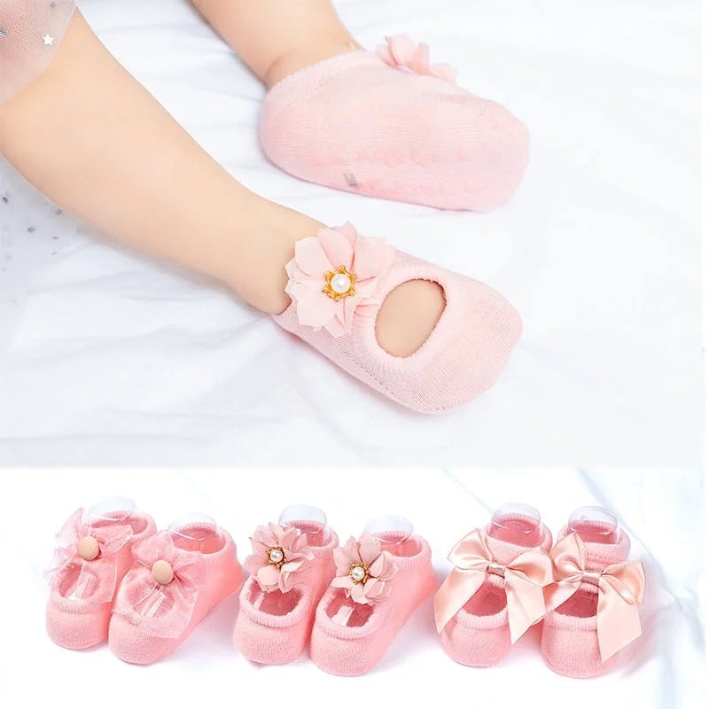 🎉PAY 1 GET 3 PAIRS👼Baby Ballet Socks