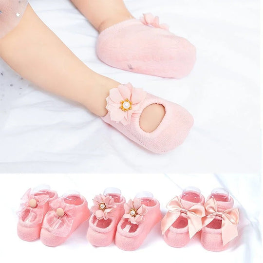 🎉PAY 1 GET 3 PAIRS👼Baby Ballet Socks