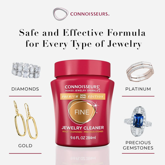 Premium Edition Jewelry Cleaner, Value Size 9.6oz - Pick from Fine, Silver or Delicate Jewelry Cleaner