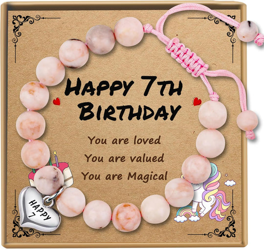 Sereney Birthday Gifts for Girls Beaded Bracelets as 1 3 4 5 6 7 8 9 10 11 12 13 15 16 Year Old