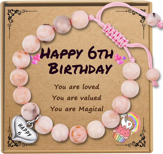 Sereney Birthday Gifts for Girls Beaded Bracelets as 1 3 4 5 6 7 8 9 10 11 12 13 15 16 Year Old