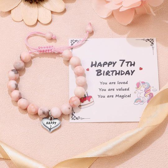 Sereney Birthday Gifts for Girls Beaded Bracelets as 1 3 4 5 6 7 8 9 10 11 12 13 15 16 Year Old