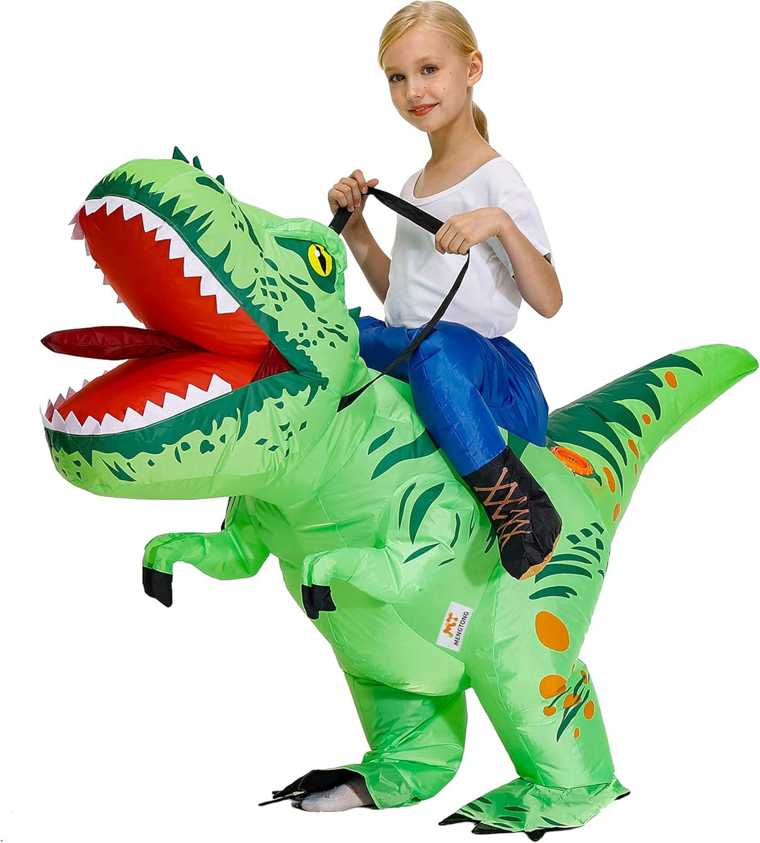 Inflatable Dinosaur Costume Kids Riding T Rex Blow up Halloween Costume Funny Party for Boys/Girls