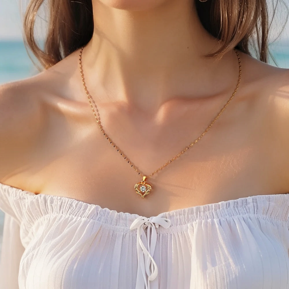 Golden Stamen Star-Blooming Necklace