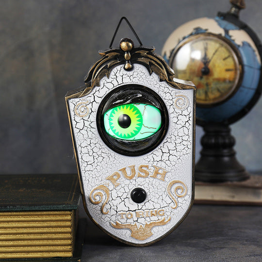 Halloween Animated Demon Doorbell with Glowing Eyes and Sound Effects