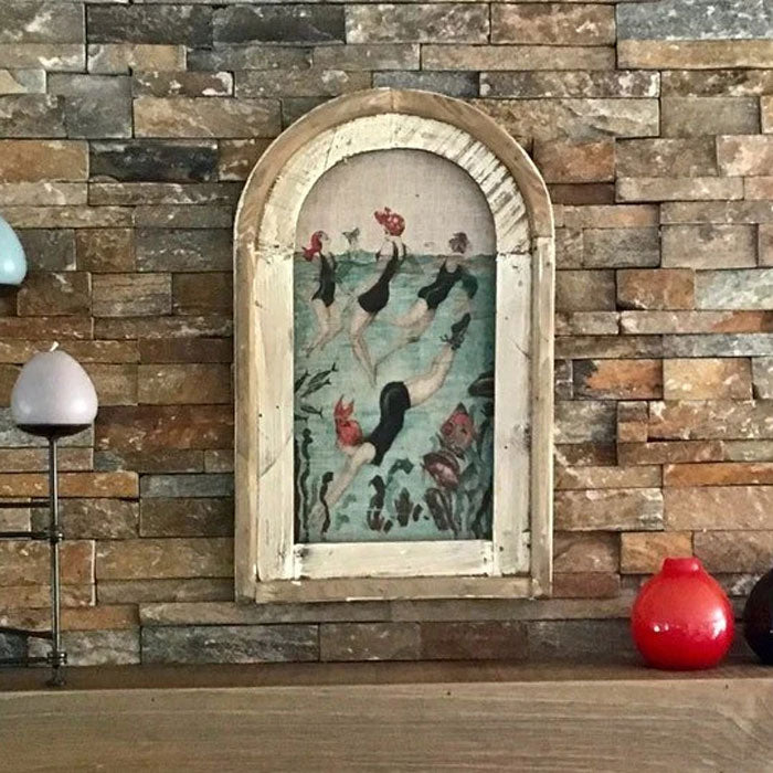 Bathroom Wall Art Decor-Swimming Girls