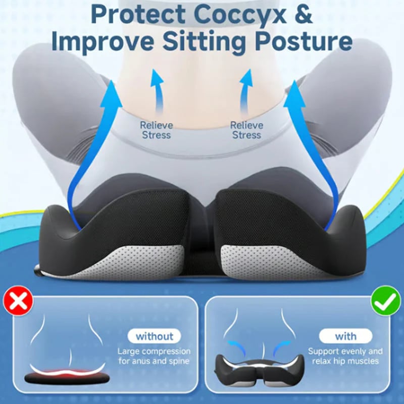 Ergonomic Memory Foam Seat Cushion
