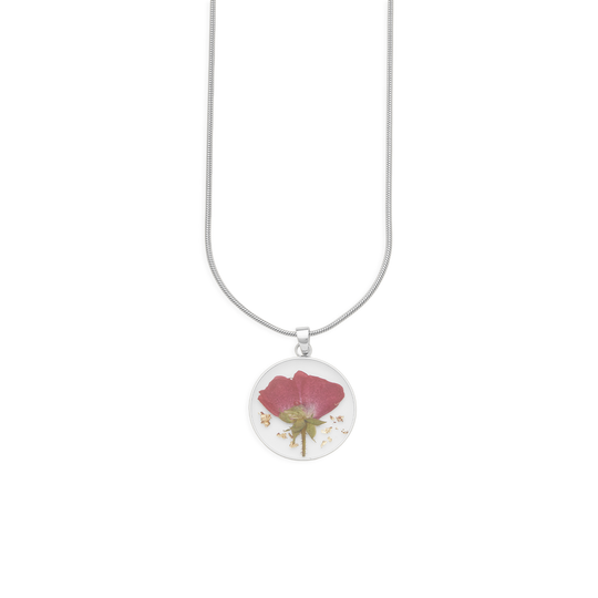 Pressed Birth Flower Necklace