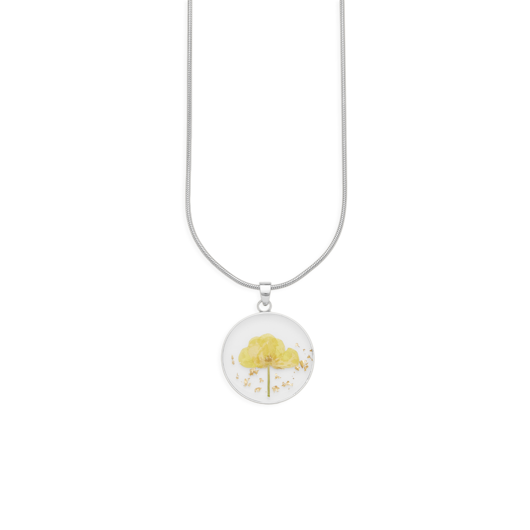 Pressed Birth Flower Necklace