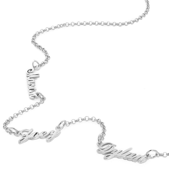 Christmas Gift Diamond Multiple Name Necklace Chain