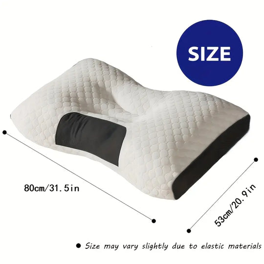 2 Soft Woven Neck Massage Couple Pillows Adjustable Ergonomic Orthotic Profile Support