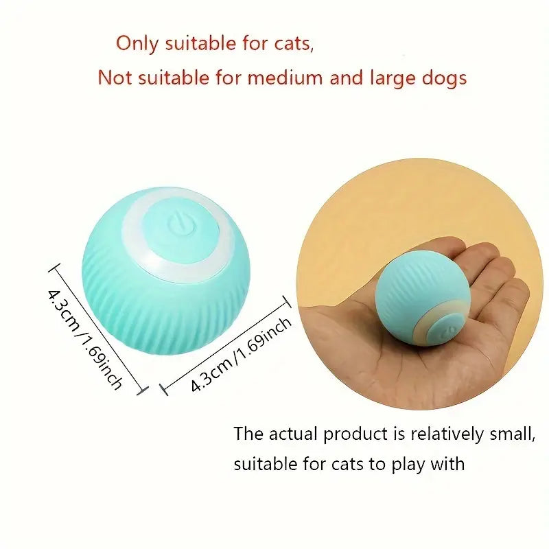 Smart Cat Ball Toy Cat Interactive Glow Ball: USB Rechargeable, Auto-Roll