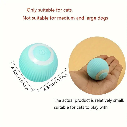 Smart Cat Ball Toy Cat Interactive Glow Ball: USB Rechargeable, Auto-Roll