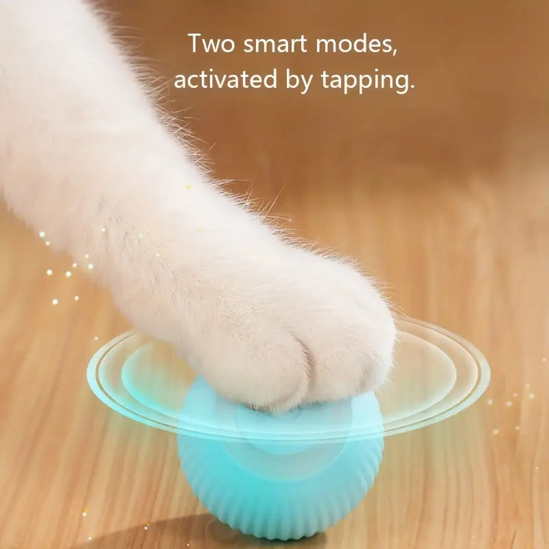 Smart Cat Ball Toy Cat Interactive Glow Ball: USB Rechargeable, Auto-Roll