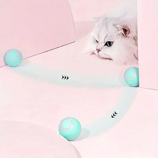 Smart Cat Ball Toy Cat Interactive Glow Ball: USB Rechargeable, Auto-Roll