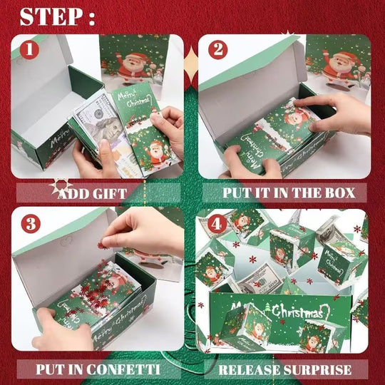 Pop-Open Surprise Folding Bouncing Red Envelope Gift Box