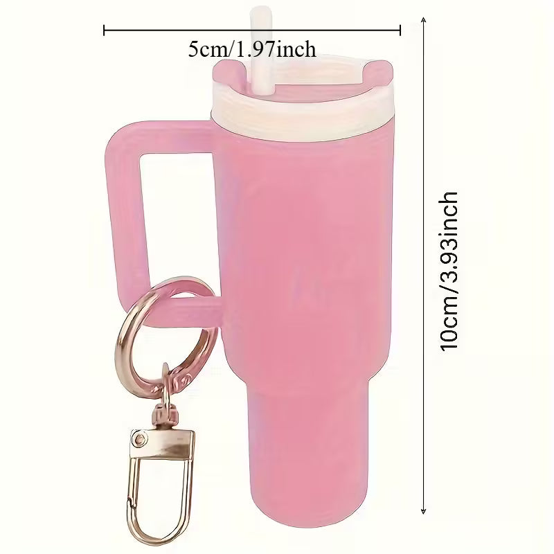 Mini Drink Container Key Chain Set - Detachable Lip Balm Holder