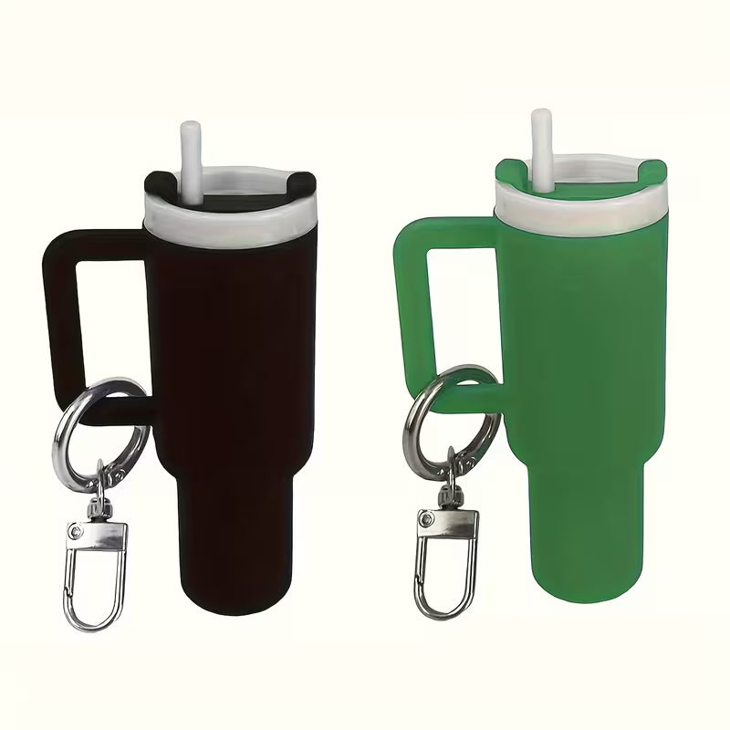 Mini Drink Container Key Chain Set - Detachable Lip Balm Holder