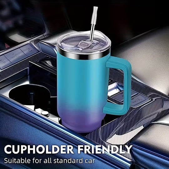 Christmas Cups 40 Oz Tumbler With Handle Insulated Water Bottle Carrier Bag With Lid And Straw