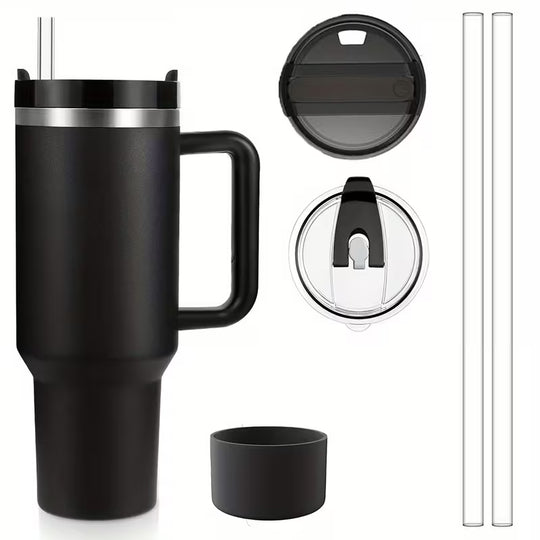 Christmas Cups 40 Oz Tumbler With Handle Insulated Water Bottle Carrier Bag With Lid And Straw
