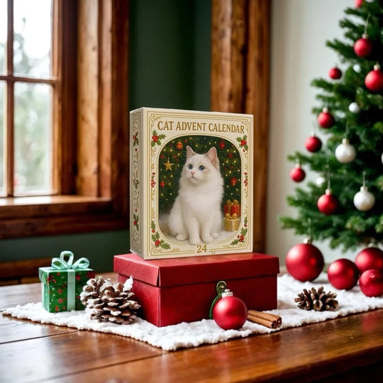 Christmas Gift 2025 Cat Advent Calendar - 24 Acrylic Kitten Ornaments Christmas Countdown