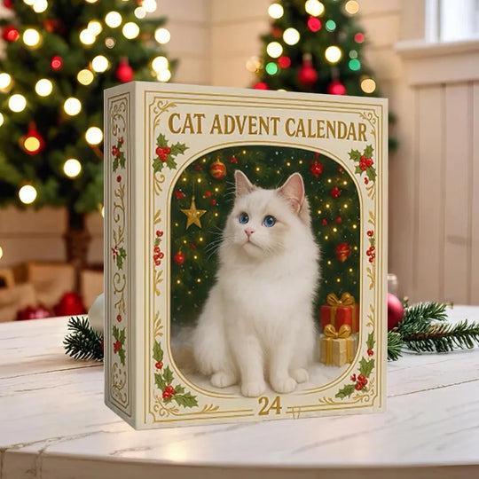 Christmas Gift 2025 Cat Advent Calendar - 24 Acrylic Kitten Ornaments Christmas Countdown