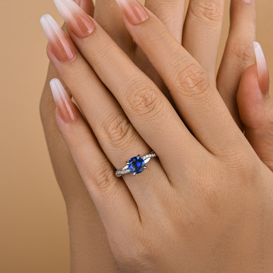 Twist 1.25 Carat Round Cut Promise Ring For Her In Sterling Silver