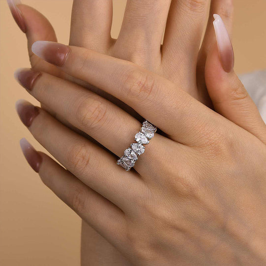 Maxine Special Full Pear Cut Women's Wedding Band In Sterling Silver