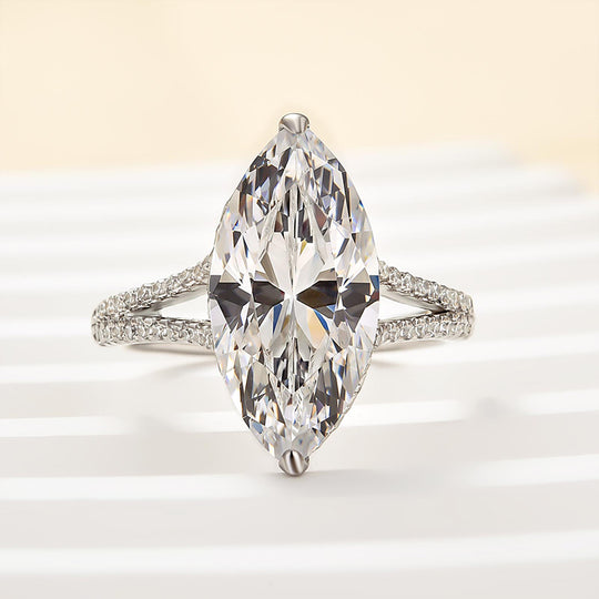 Maxine Exquisite Split Shank 4.0Ct Marquise Cut Engagement Ring
