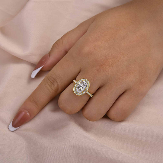 Maxine Excellent Halo Oval Cut Engagement Ring