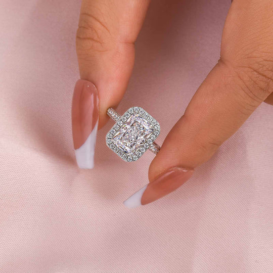 Maxine Noble Halo Radiant Cut Engagement Ring