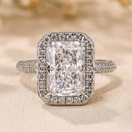 Maxine Noble Halo Radiant Cut Engagement Ring
