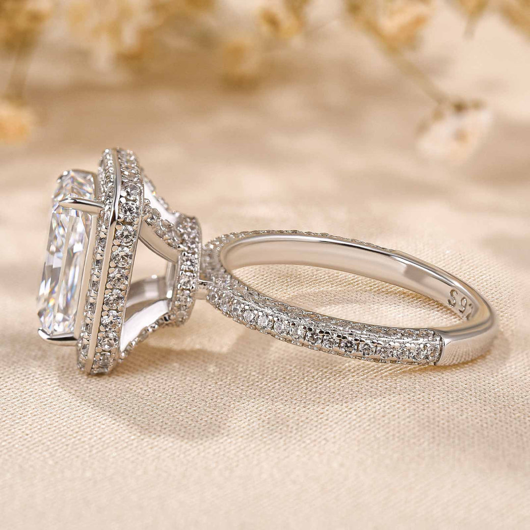 Maxine Noble Halo Radiant Cut Engagement Ring