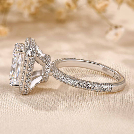 Maxine Noble Halo Radiant Cut Engagement Ring