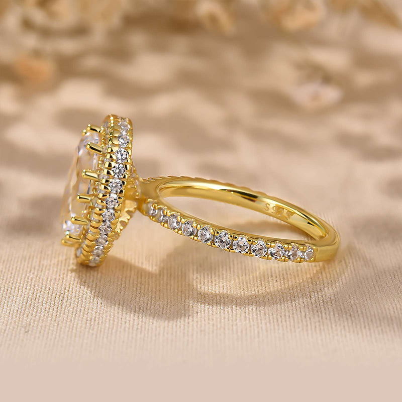 Maxine Excellent Halo Oval Cut Engagement Ring