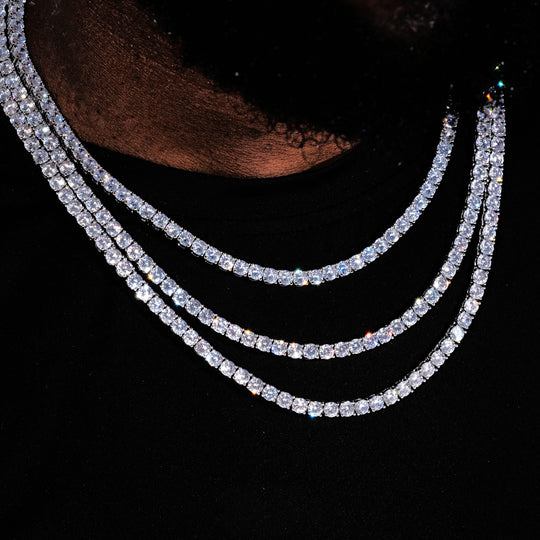 5mm 18K Gold-Plated Iced Bling Bling Tennis Chain